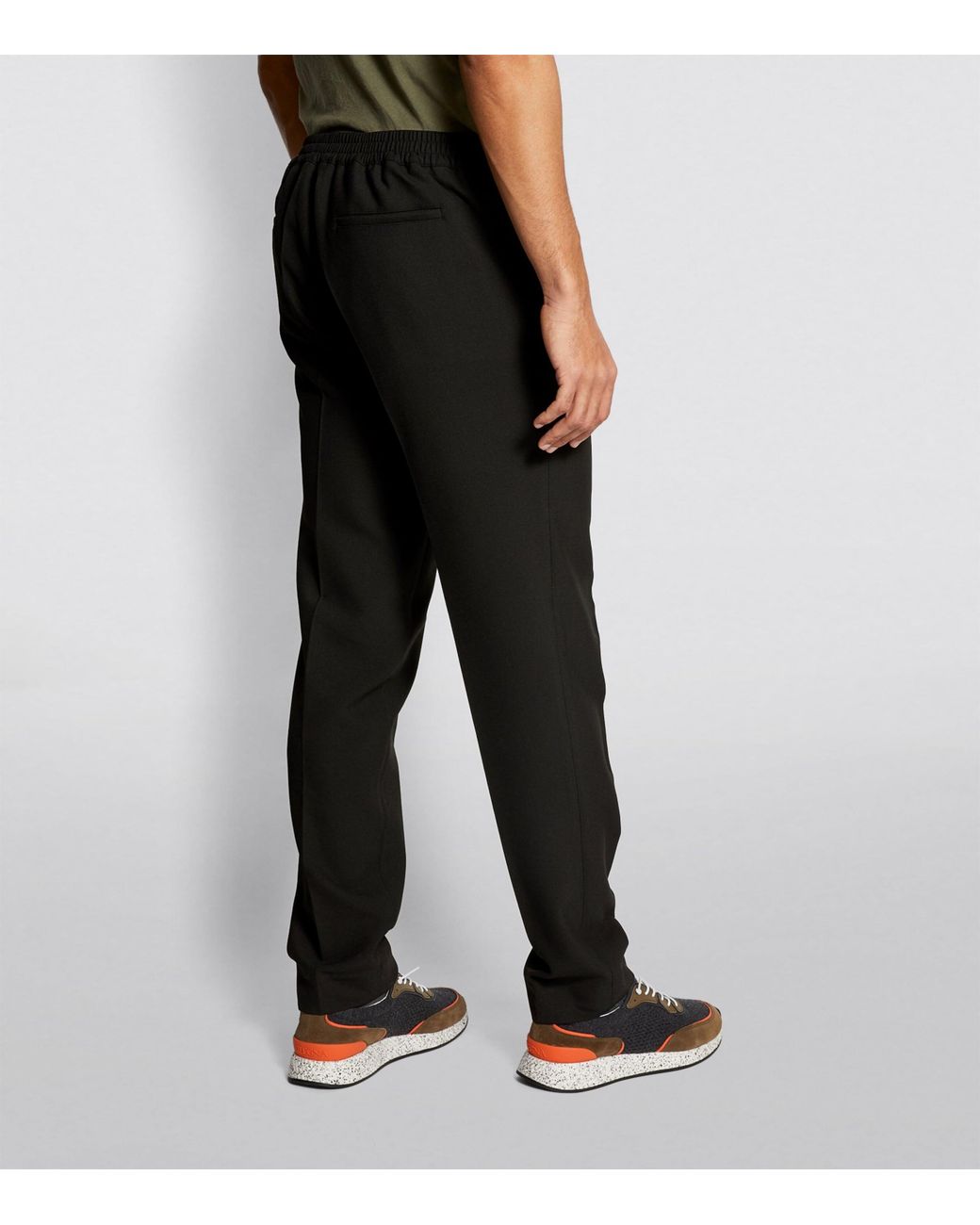 Sandro Black Stretch Jersey Trousers for men