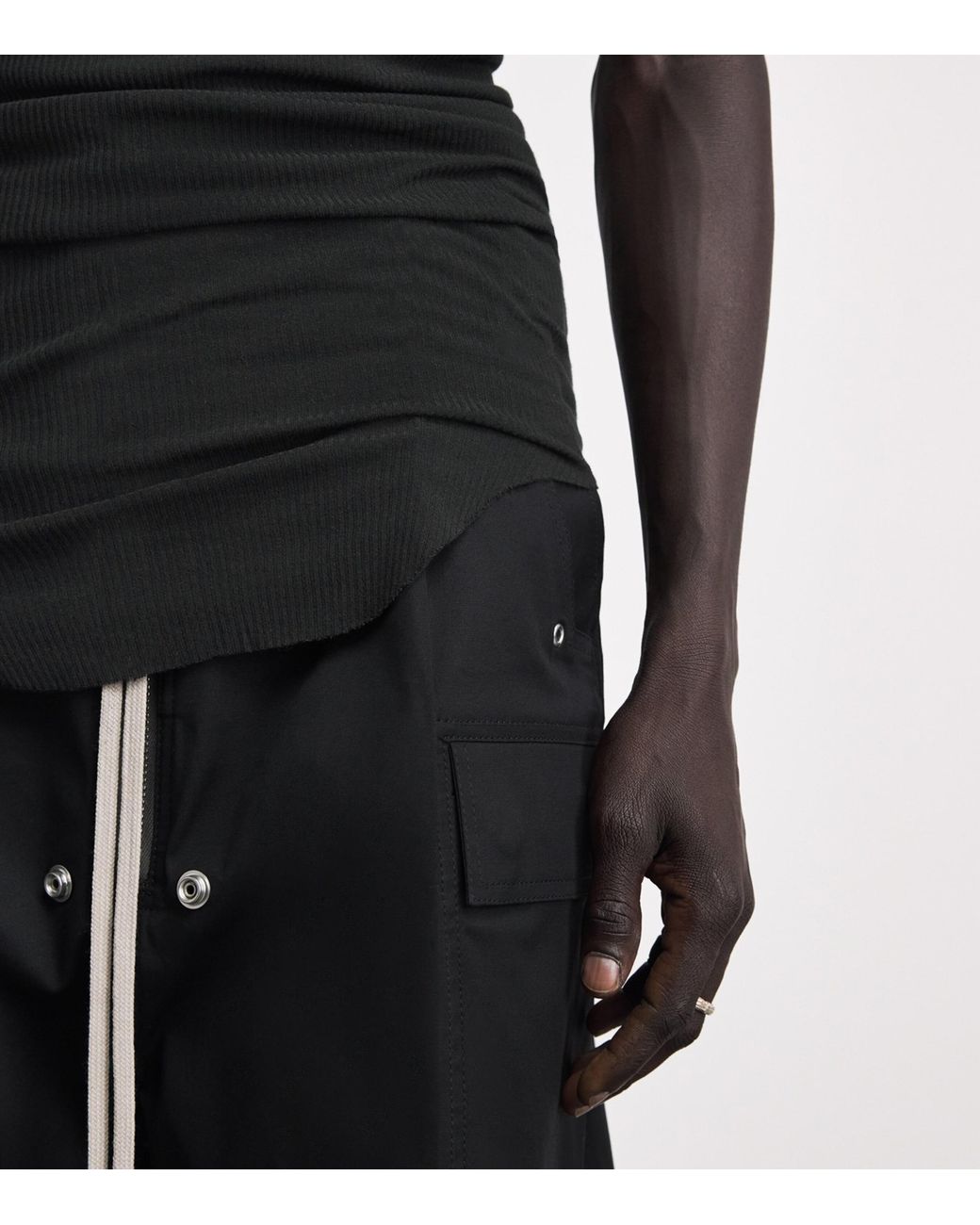 Rick Owens Black Basic Ribbed Tank Top for men