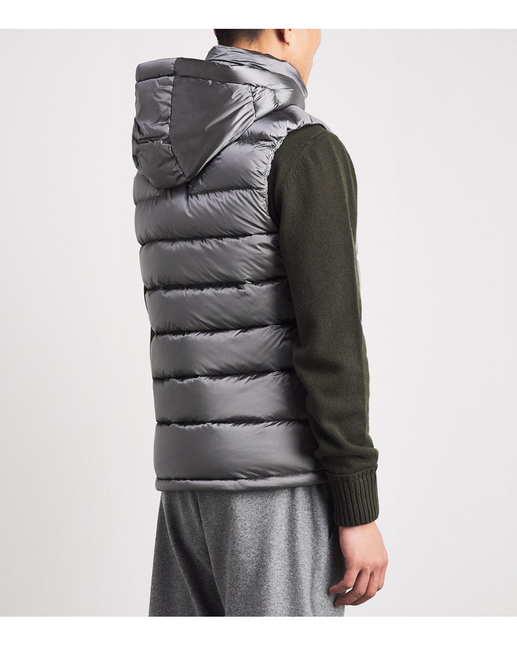 Bogner Gray Quilted Down Holger Gilet for men