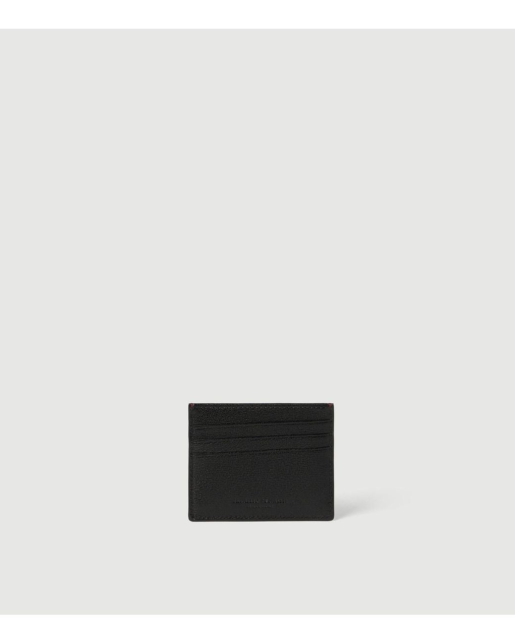 Brunello Cucinelli Black Leather Card Holder for men
