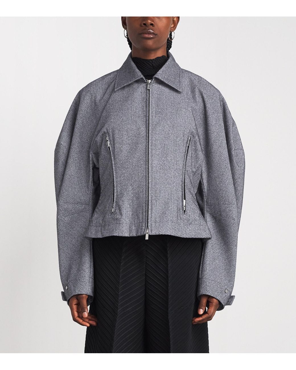Issey Miyake Blue Textured Reflection Jacket
