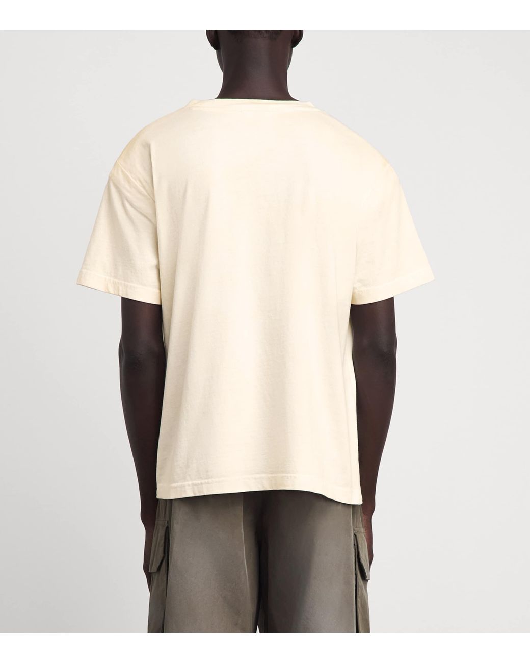 424 White Cotton Logo T-Shirt for men