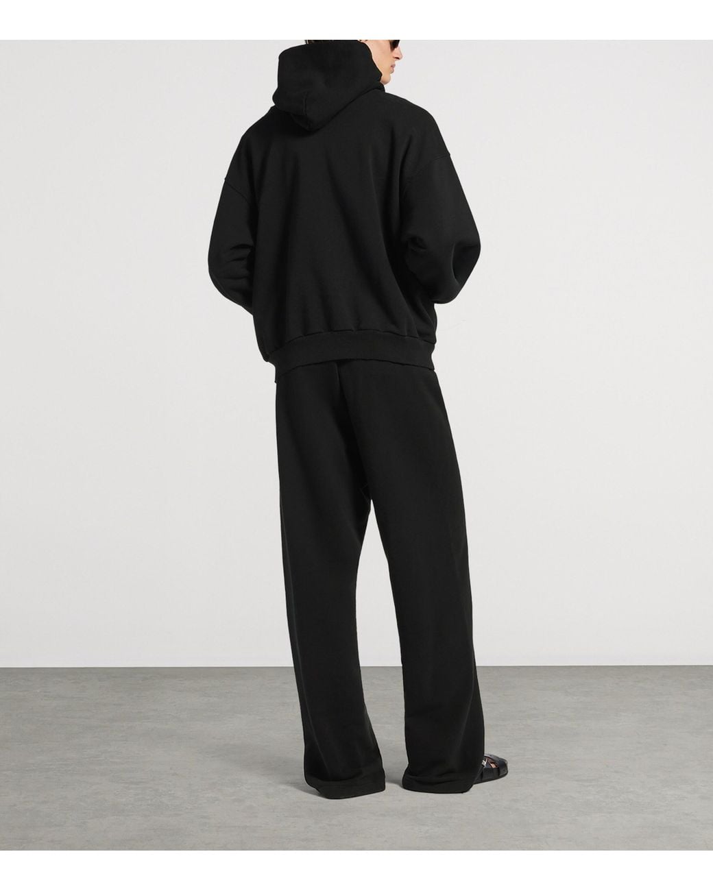 Balenciaga Black Apos;S Paris Thunderstorm Medium-Fit Hoodie for men