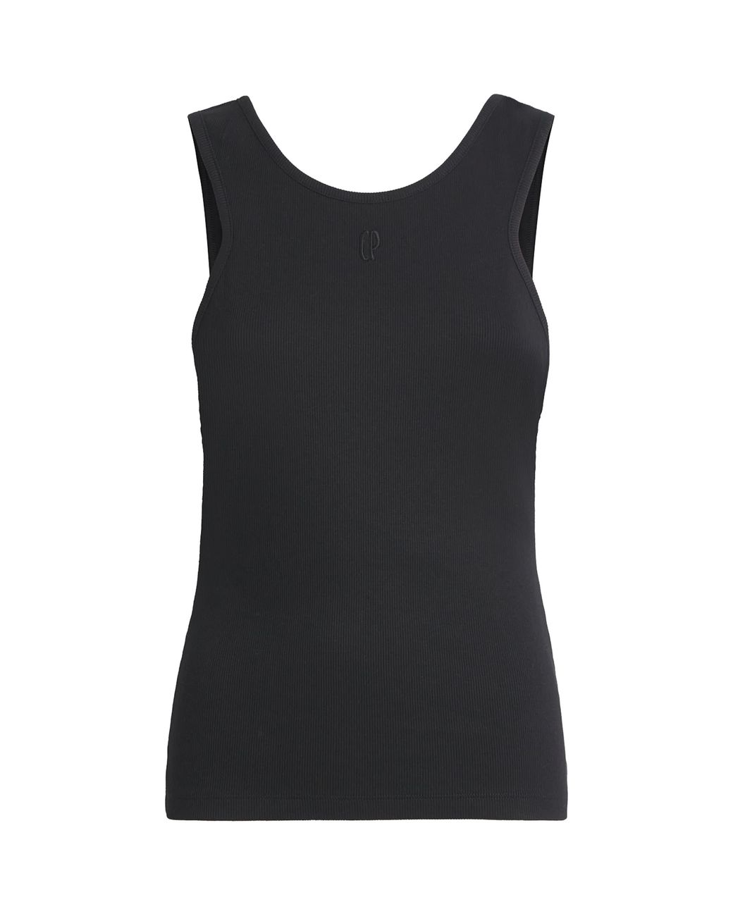 Claudie Pierlot Black Stretch-Cotton Ribbed Tank Top