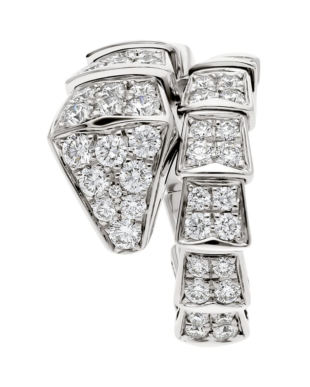BVLGARI Metallic And Diamond Serpenti Viper Ring