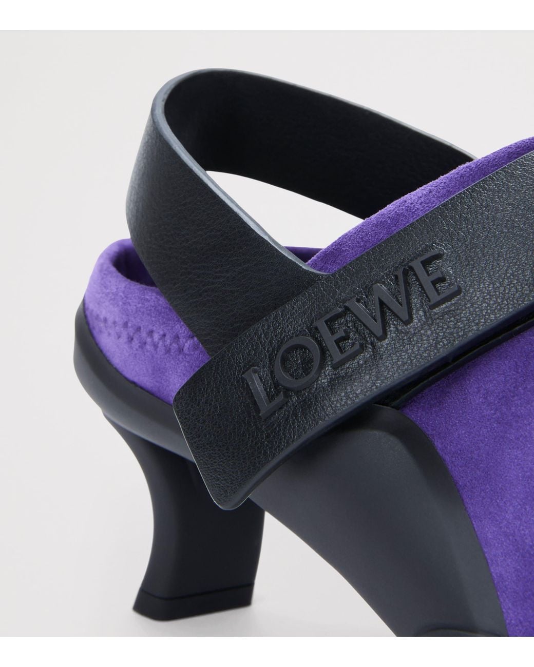 Loewe Blue Leather Dive Slingback Mules 45