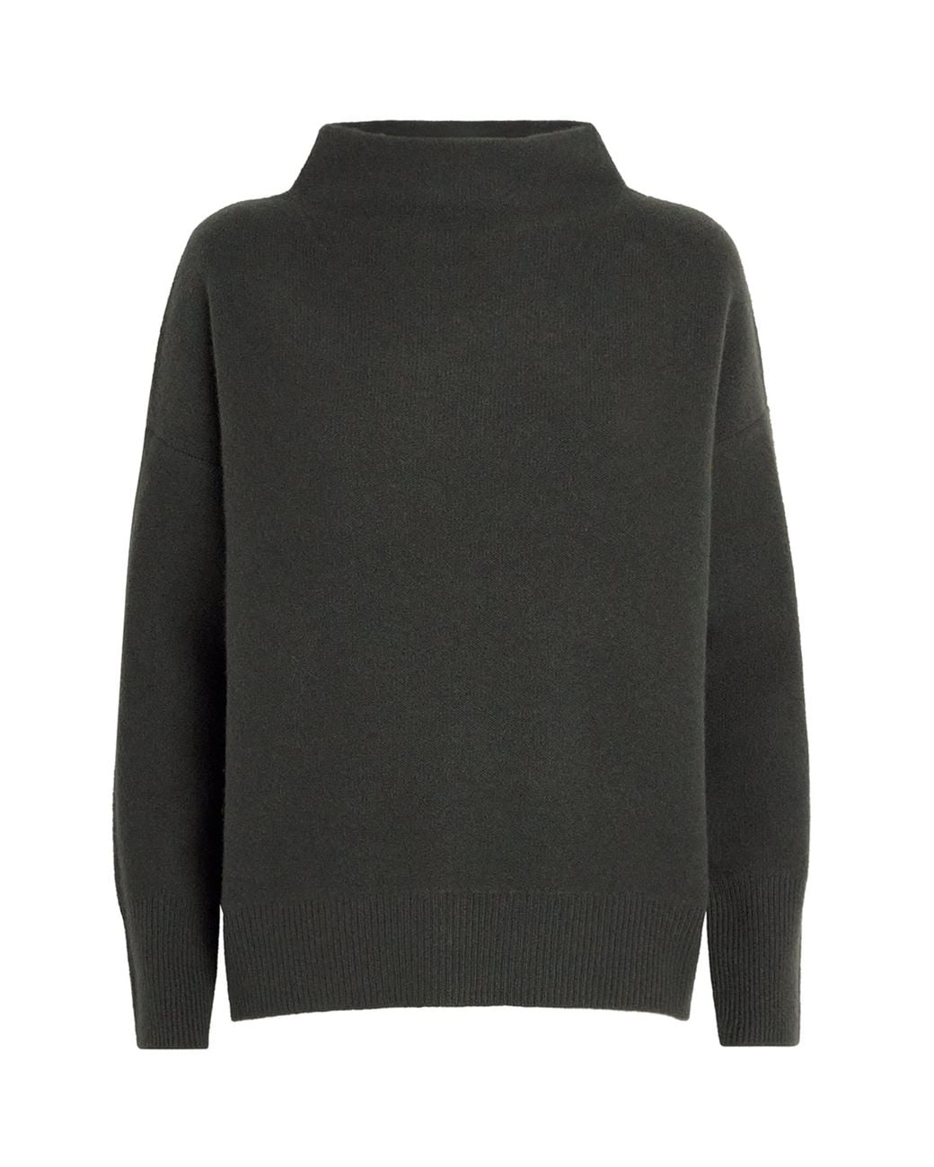 Vince Black Cashmere Funnel-Neck Sweater