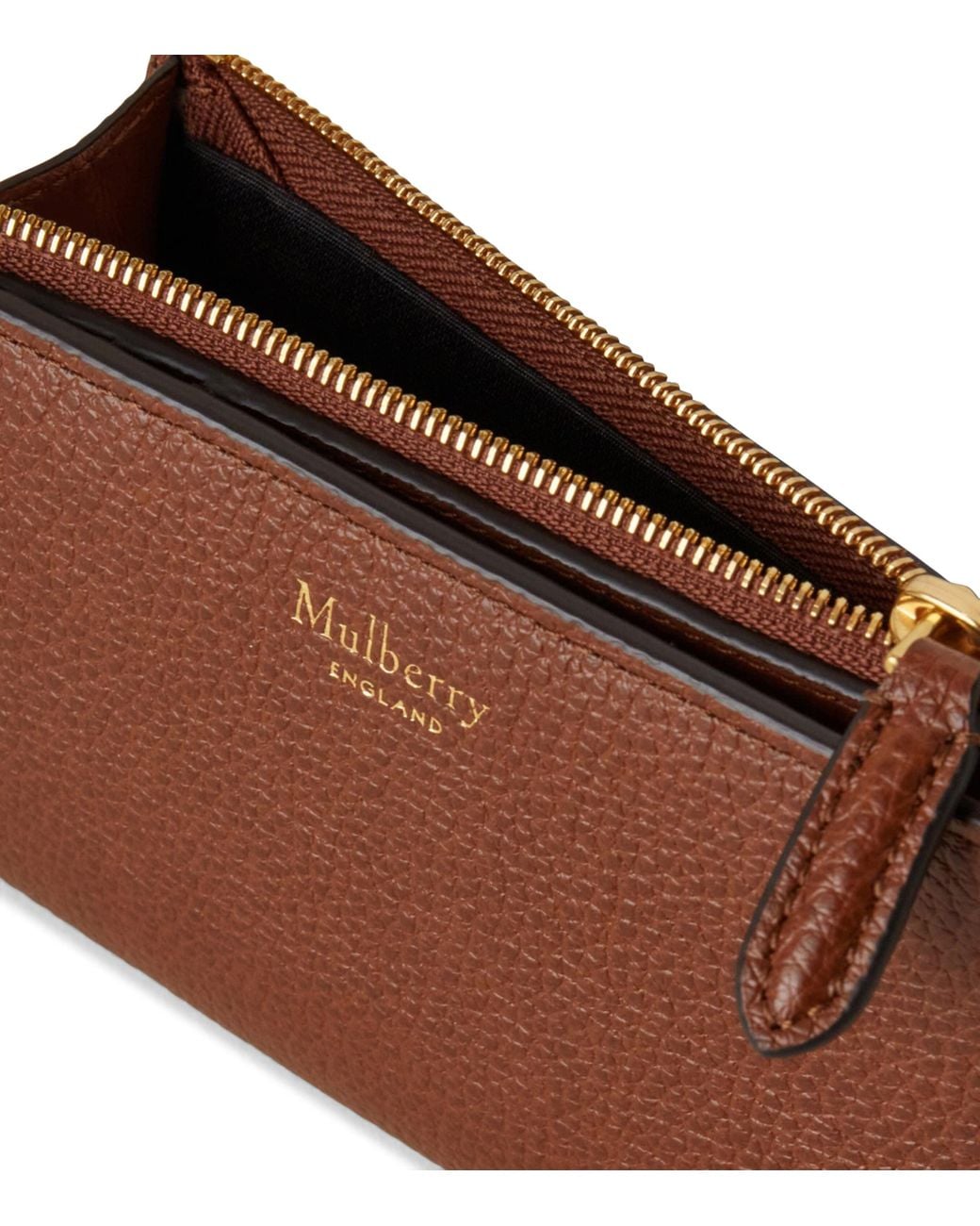 Mulberry Brown Bifold Zipped Continental Wallet