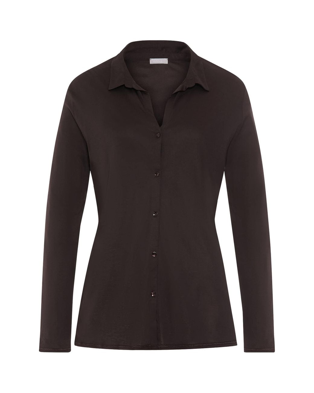 Hanro Black Modal-Silk Grand Central Pyjama Shirt
