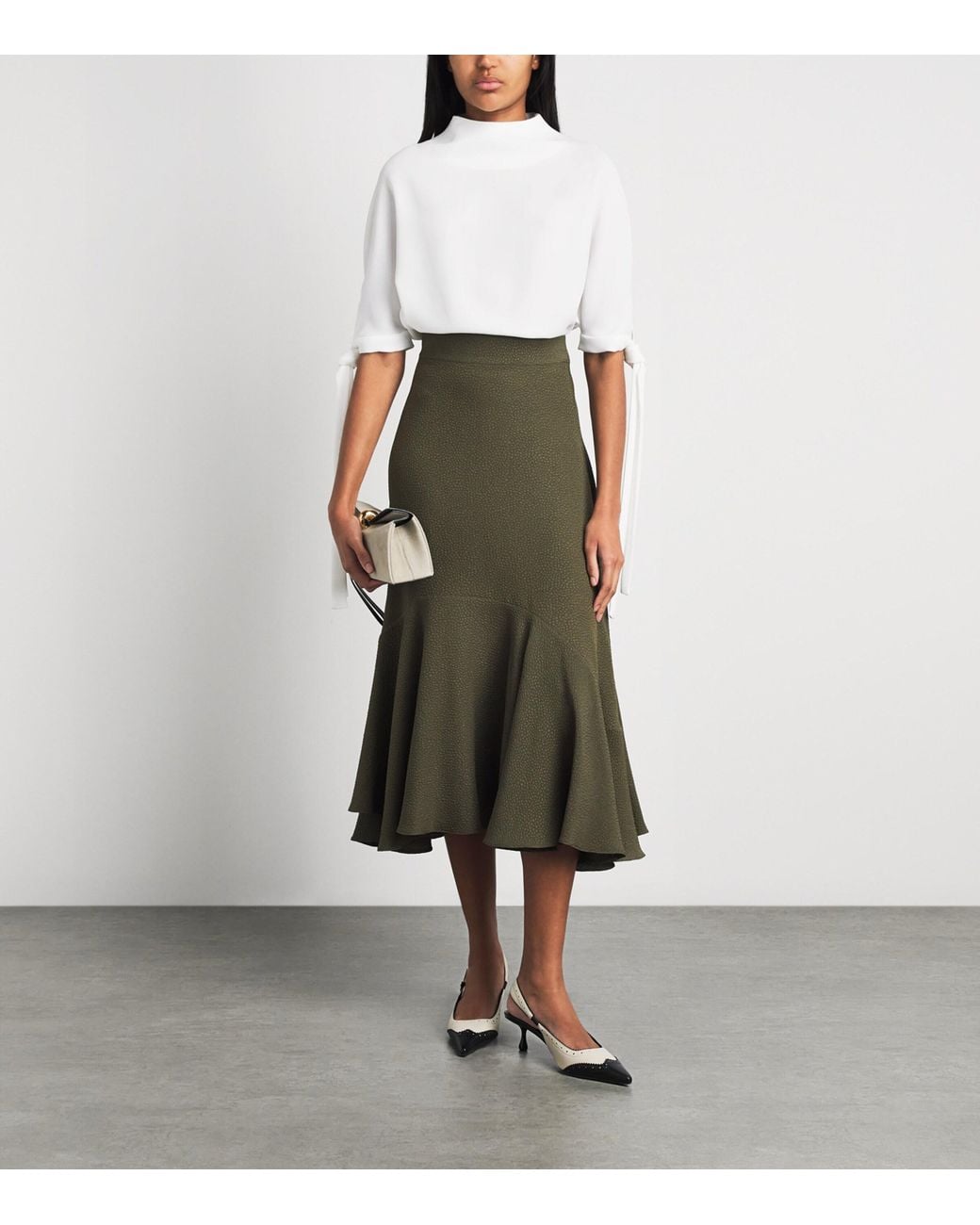 Edeline Lee White Georgette Pedernal Blouse