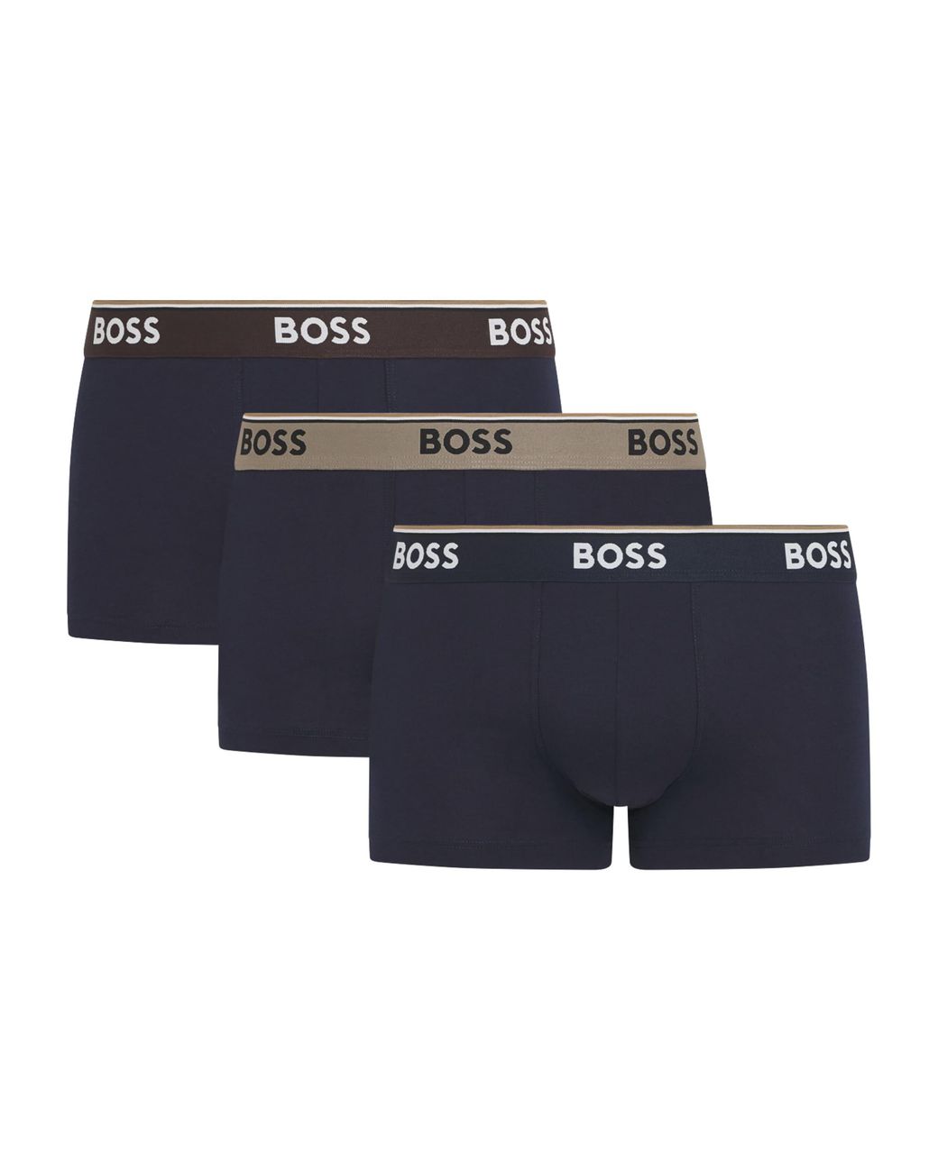 Boss Blue Stretch-Cotton Power Trunks for men