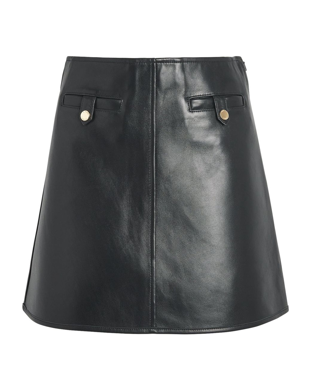 Claudie Pierlot Black Lambskin Mini Skirt