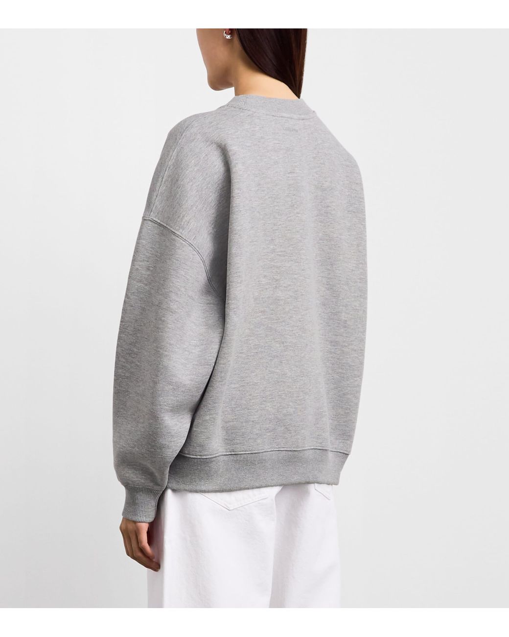 Anine Bing Gray Oversized Miles Collegiate Sweatshirt