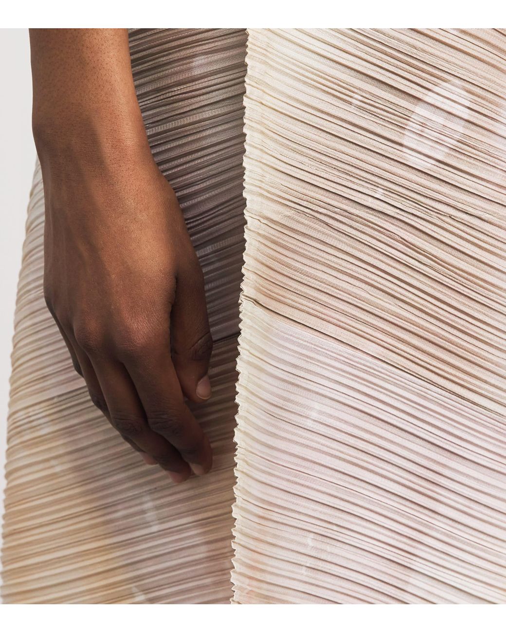 Pleats Please Issey Miyake Natural Sea Bubble Midi Skirt