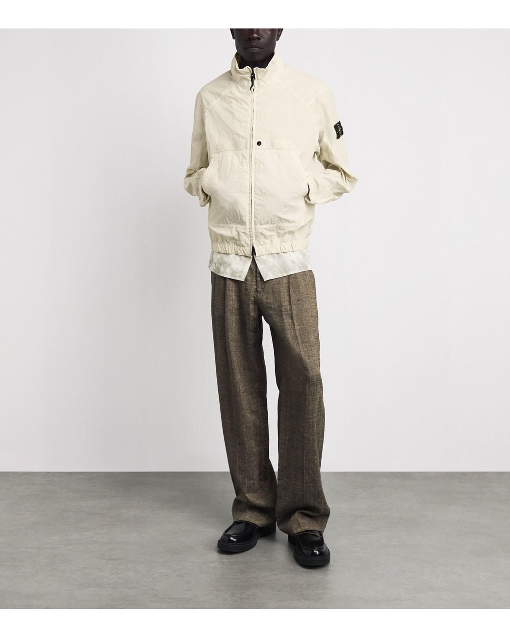 Stone Island Natural Warp Nylon Ribbed Jacket for men