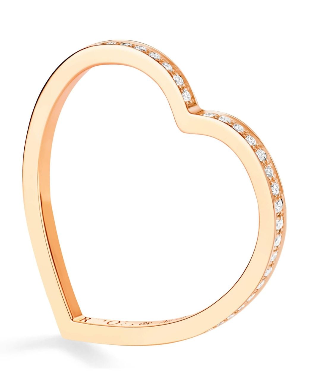 Repossi Metallic And Diamond Antifer Heart Ring