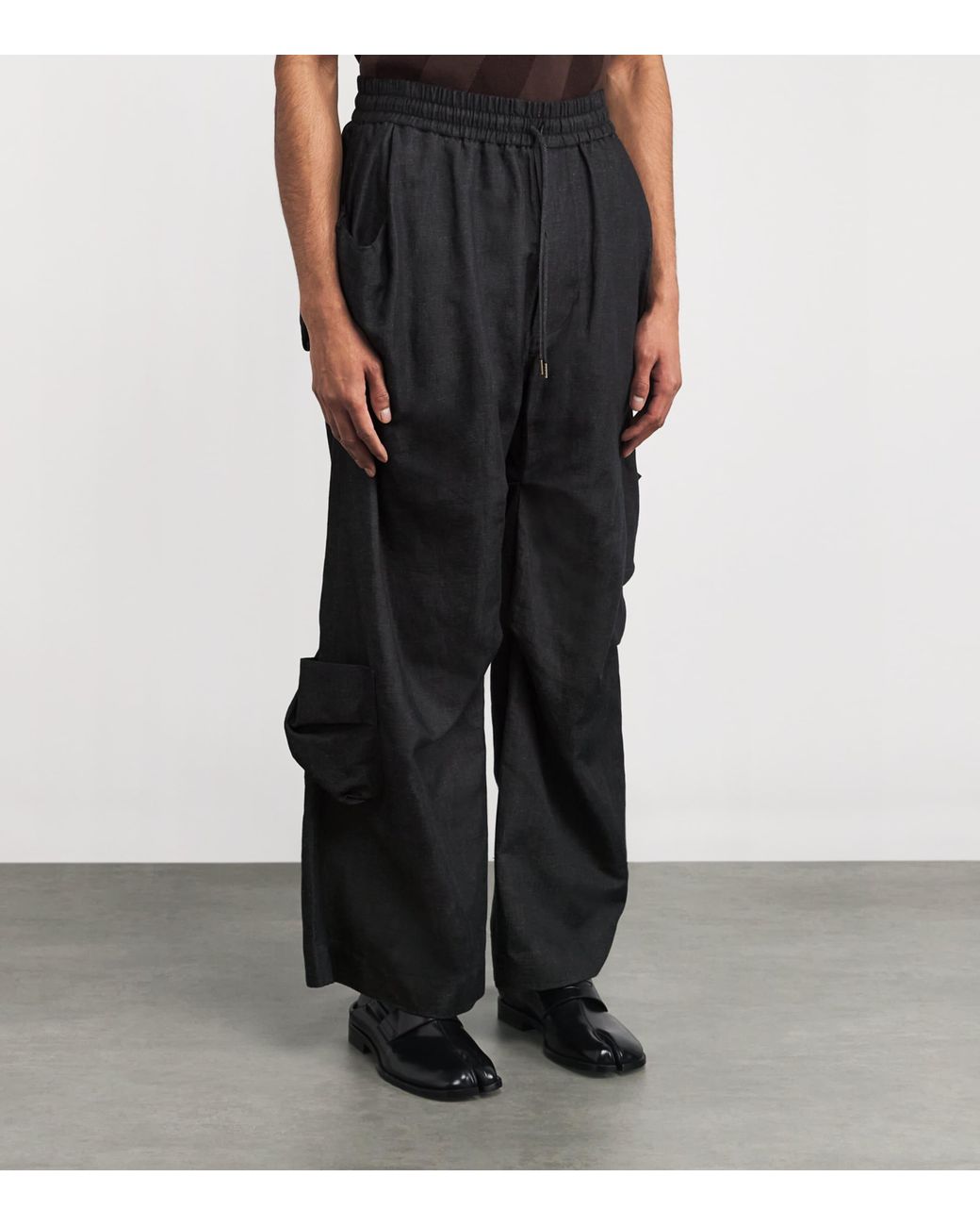 パンツ Vivienne Westwood 2000s Wide cargo pants Vivienne Westwood Drawstring Cargo Trousers in Black for Men | Lyst