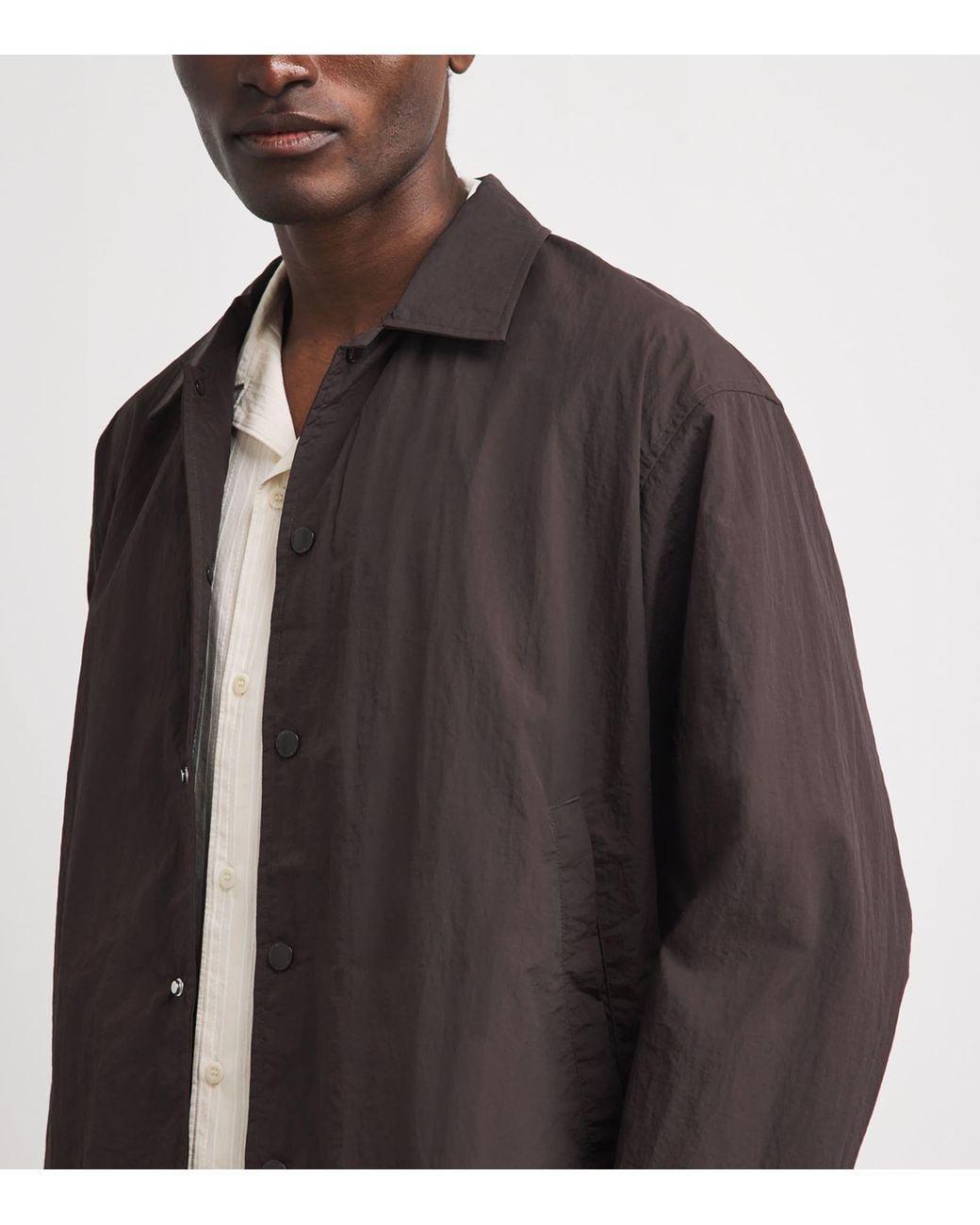 NN07 Brown Water-Repellent Fenton 80039 Shacket for men