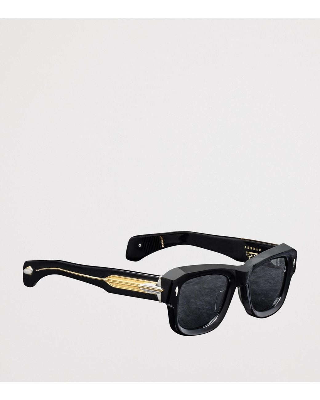 Jacques Marie Mage Black Conrad Square Sunglasses for men
