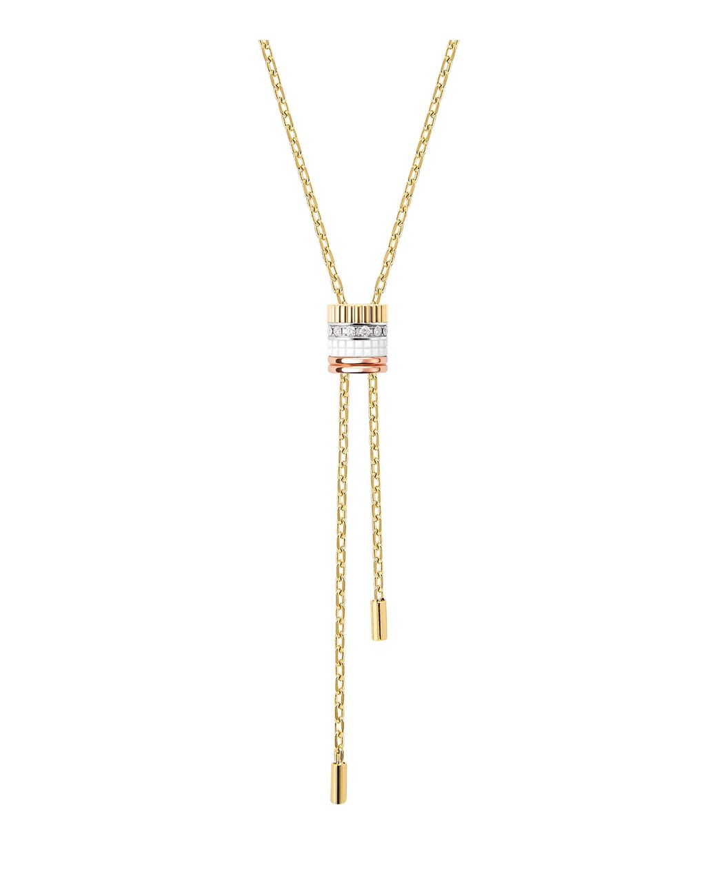 Boucheron Metallic Mixed And Diamond Quatre Edition Necklace