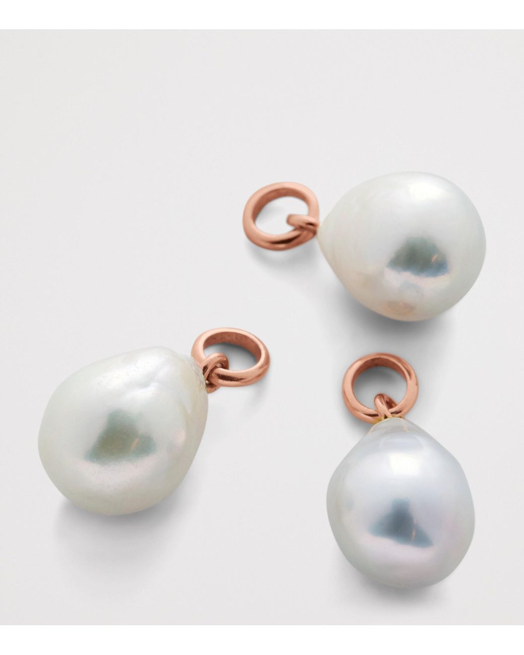 Monica Vinader White Rose Vermeil And Baroque Pearl Pendant