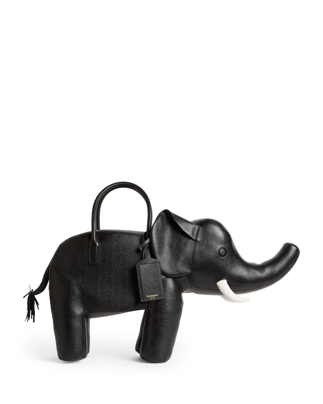 Thom Browne Black Leather Elephant Top-Handle Bag