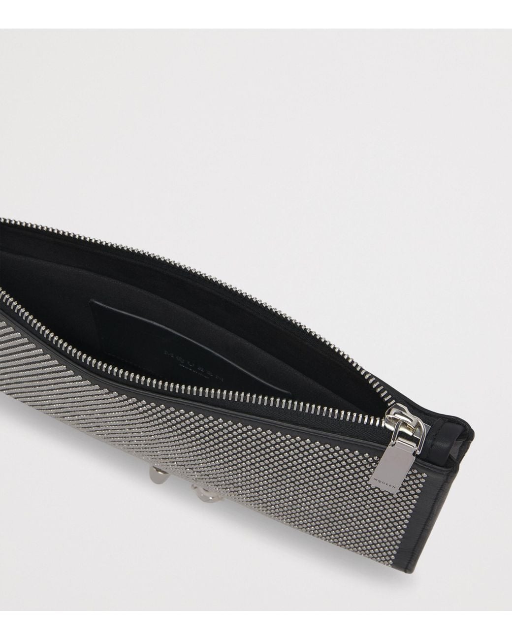 McQueen Black Skull Four-Ring Pouch
