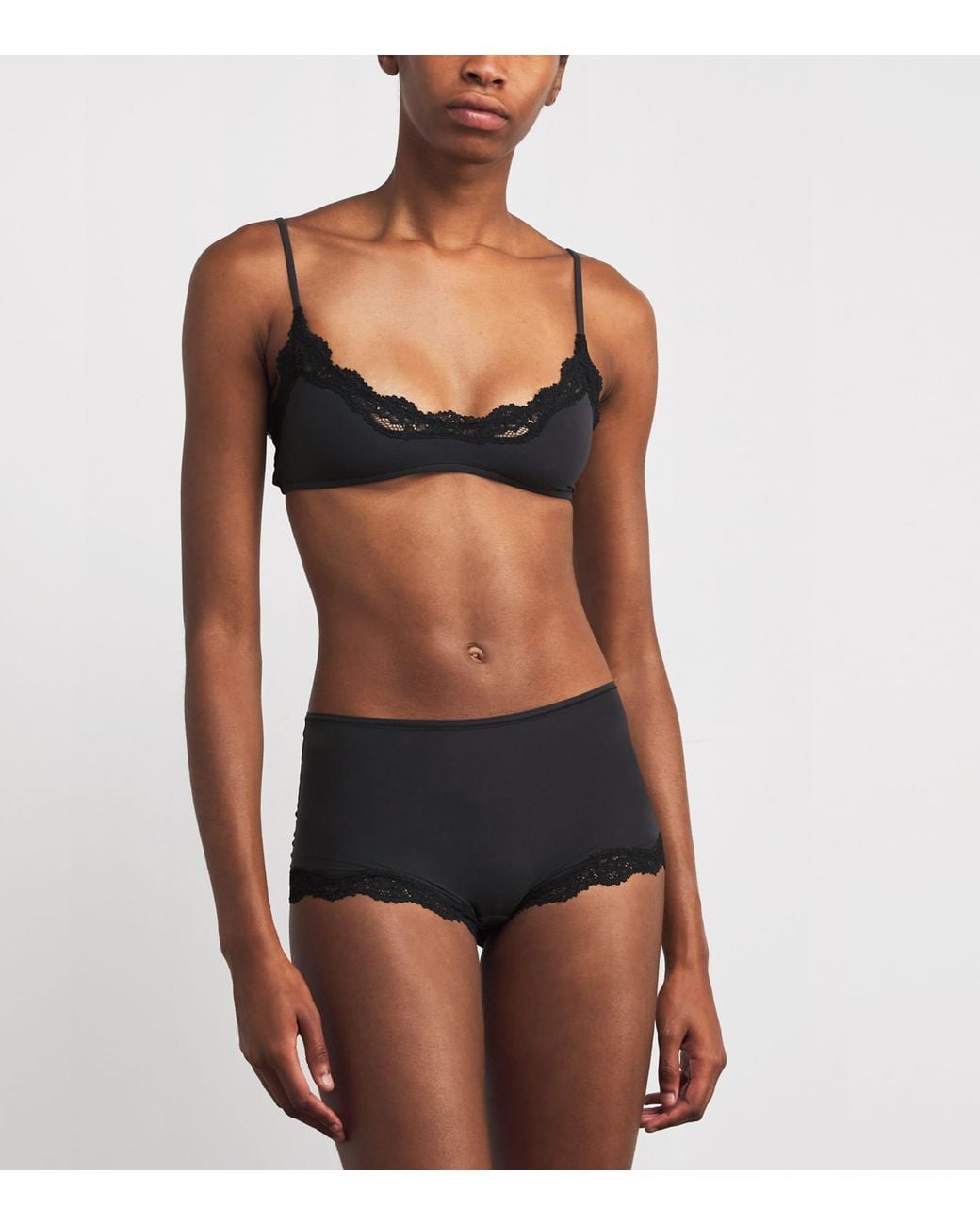 Skims Black Fits Everybody Scoop-Neck Bralette