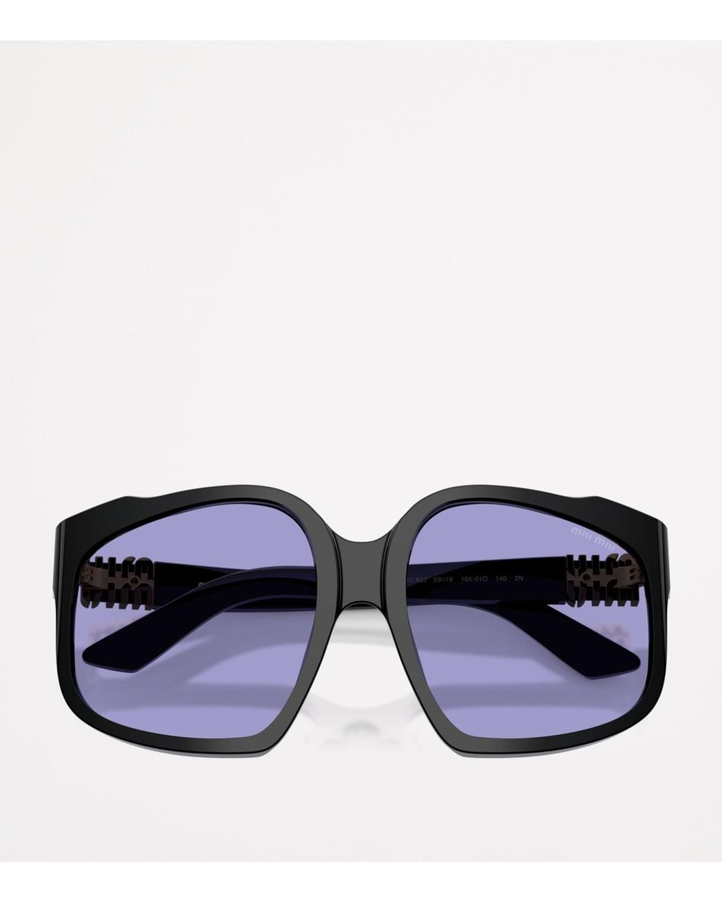 Miu Miu Brown Acetate Oversized Sunglasses