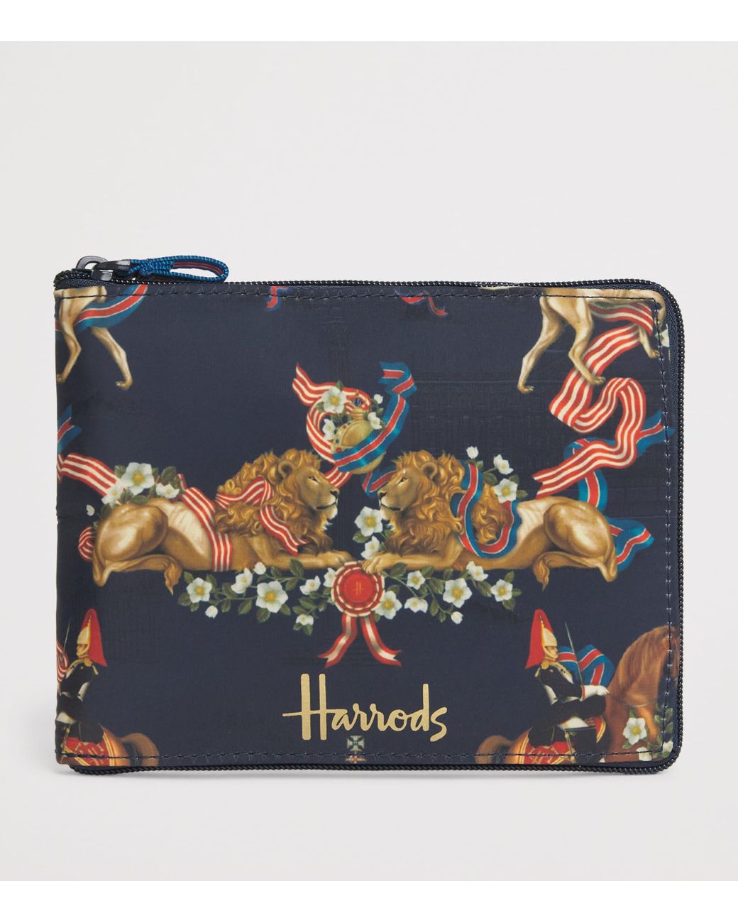 Harrods Blue Great British Pocket Shopper Bag