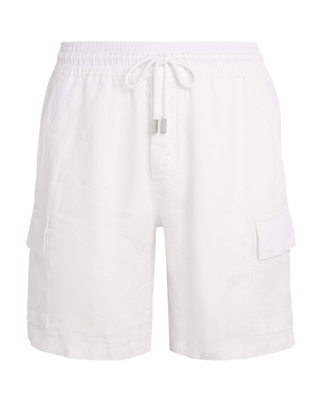 Vilebrequin White Linen Baie Cargo Shorts for men