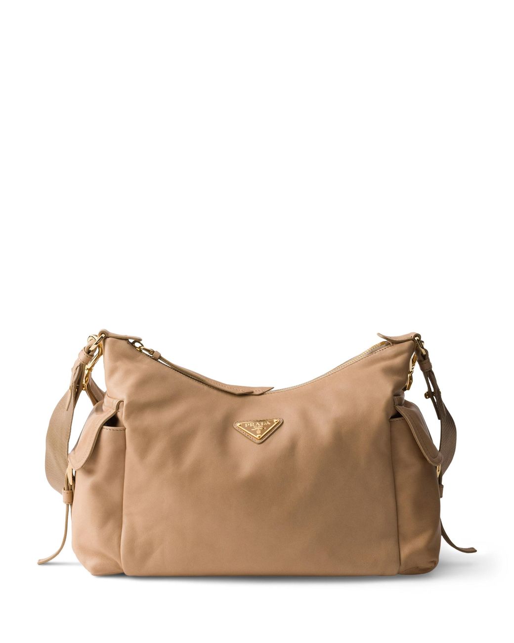 Prada Brown Large Nappa Leather Explore Shoulder Bag