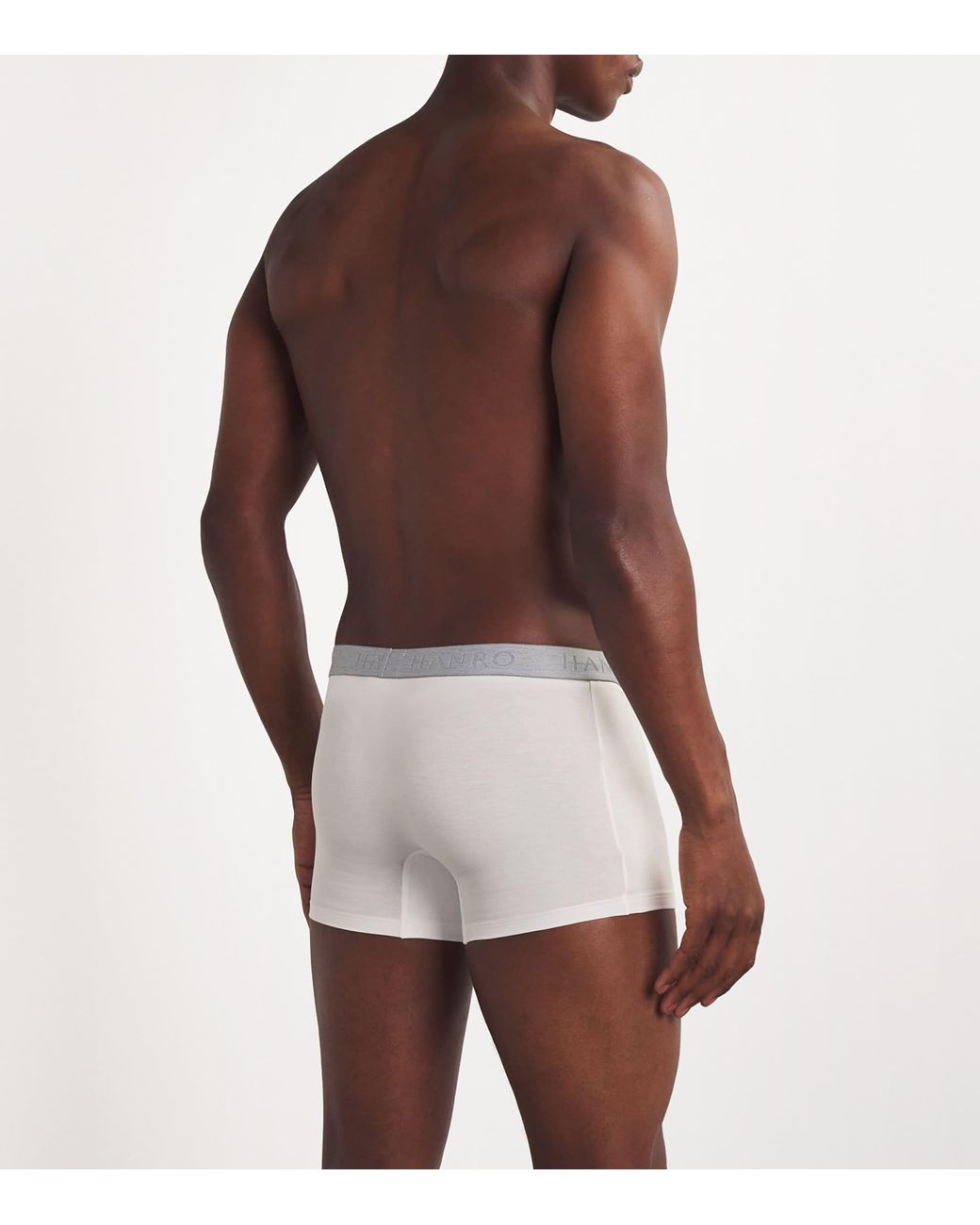 Hanro White Cotton-Blend Essential Trunks for men