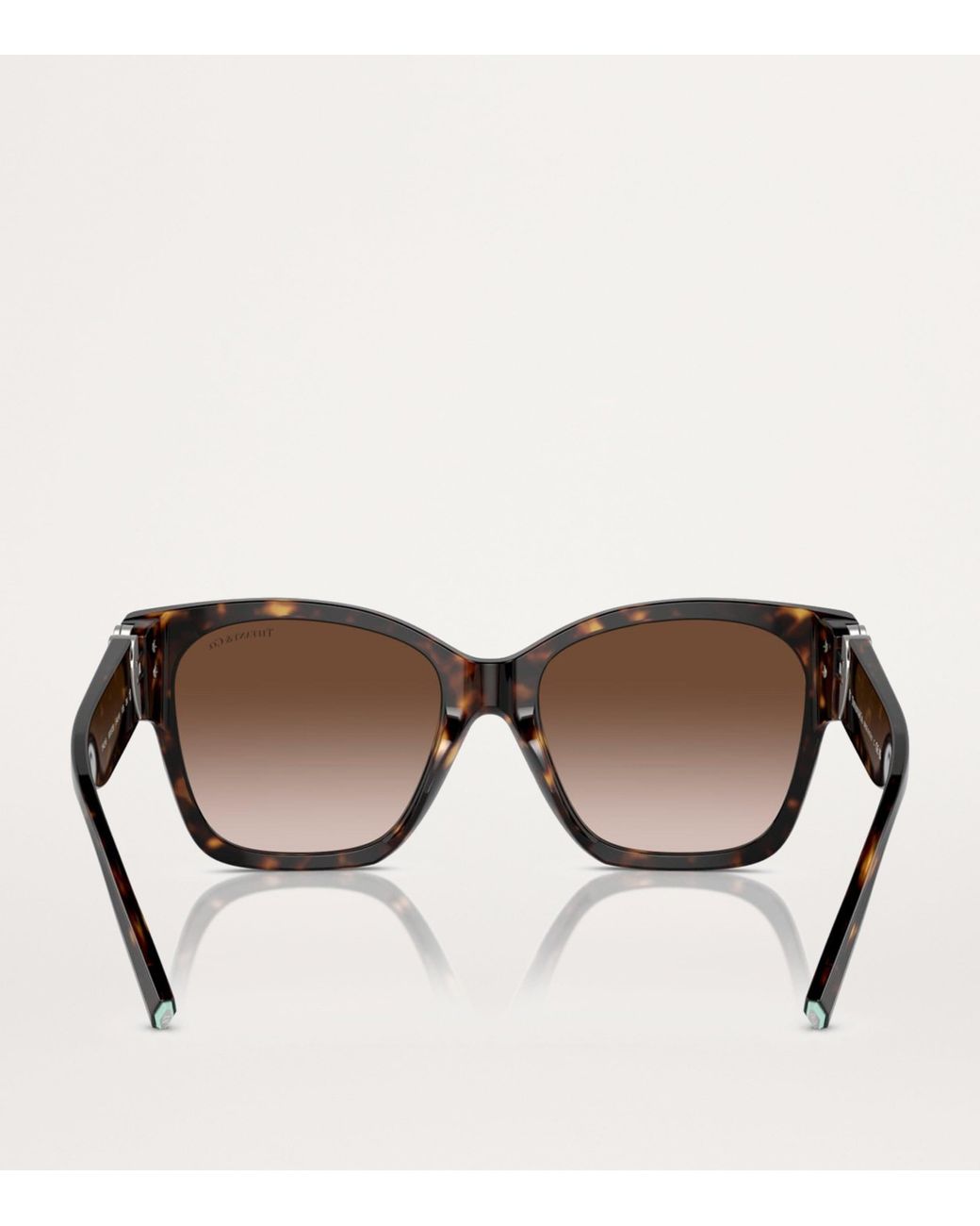 Tiffany & Co Brown Acetate Square Oversized Sunglasses