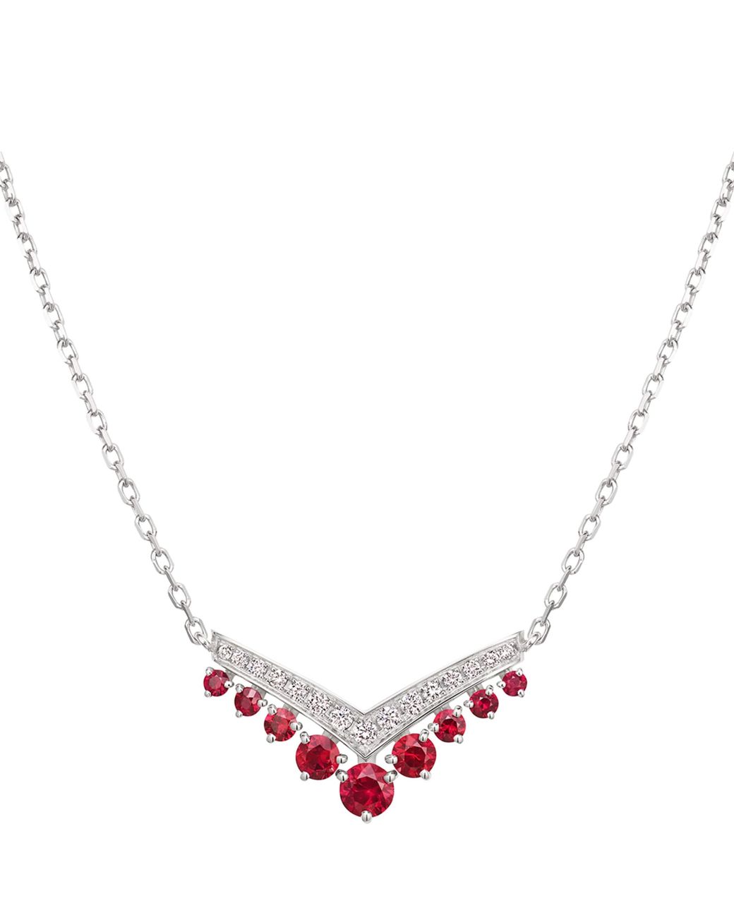Chaumet Pink Ruby And Diamond Joséphine Aigrette Pendant Necklace