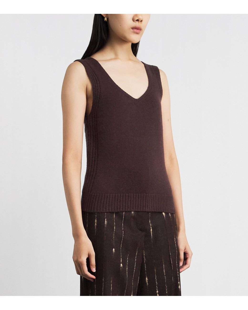 Joseph Brown Cashmere Aba Tank Top