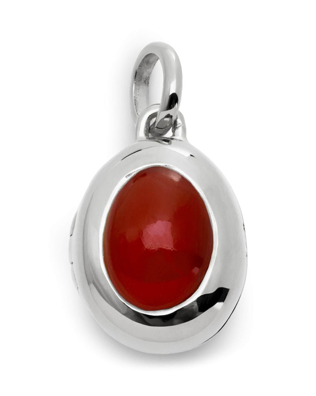 Monica Vinader Red Sterling And Onyx January Birthstone Locket