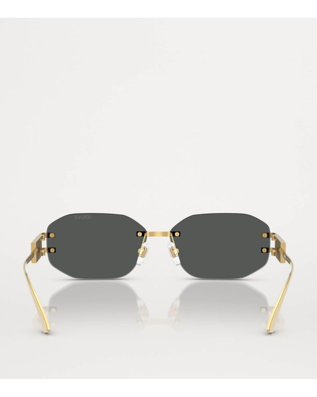 Versace Gray Metal Sunglasses