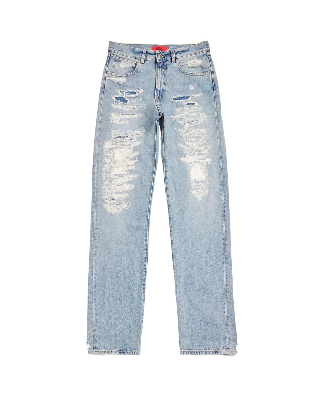 424 Blue Distressed Loose Jeans for men