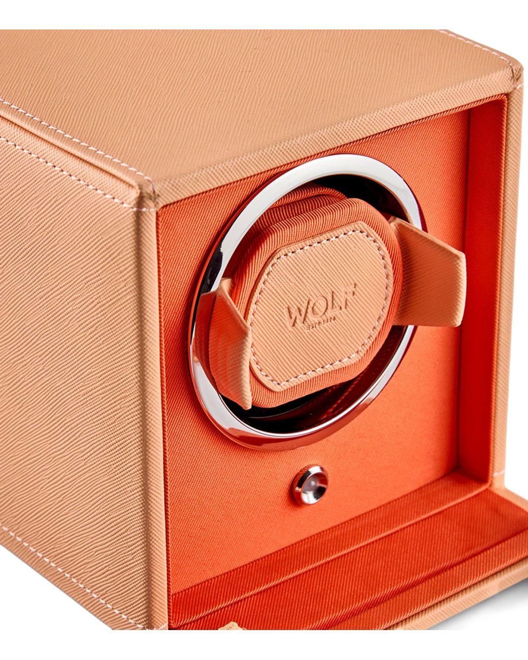 Wolf Orange Cub Watch Winder With Cover