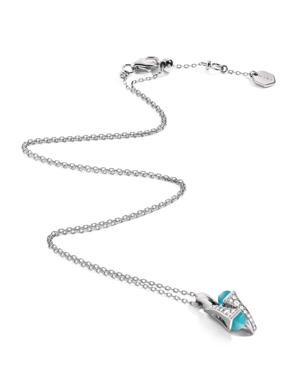 Marli New York White Diamond And Chalcedony Cleo Pendant Necklace