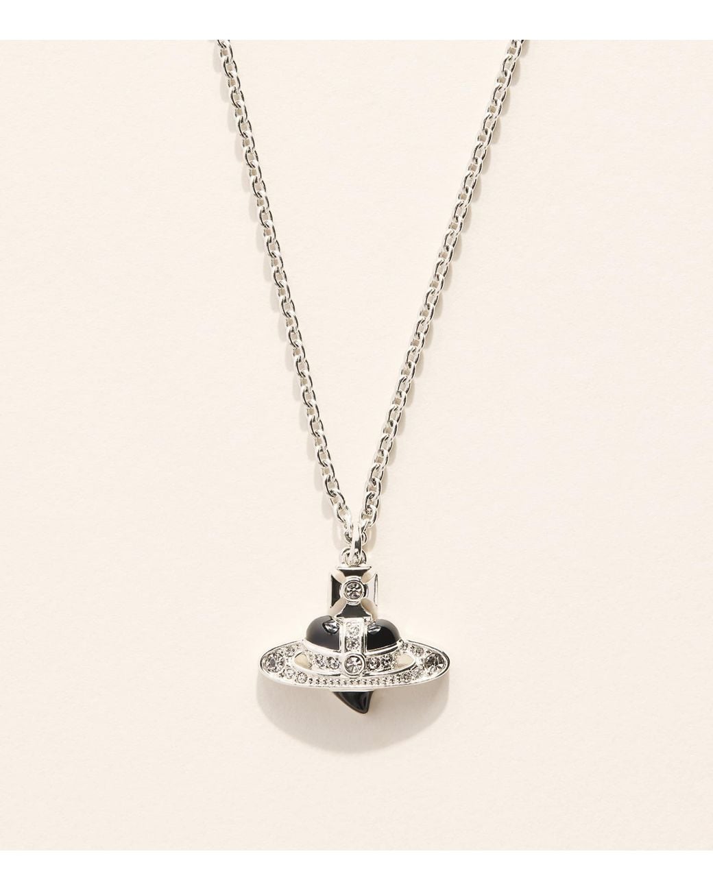 Vivienne Westwood Natural Diamante Heart Necklace for men
