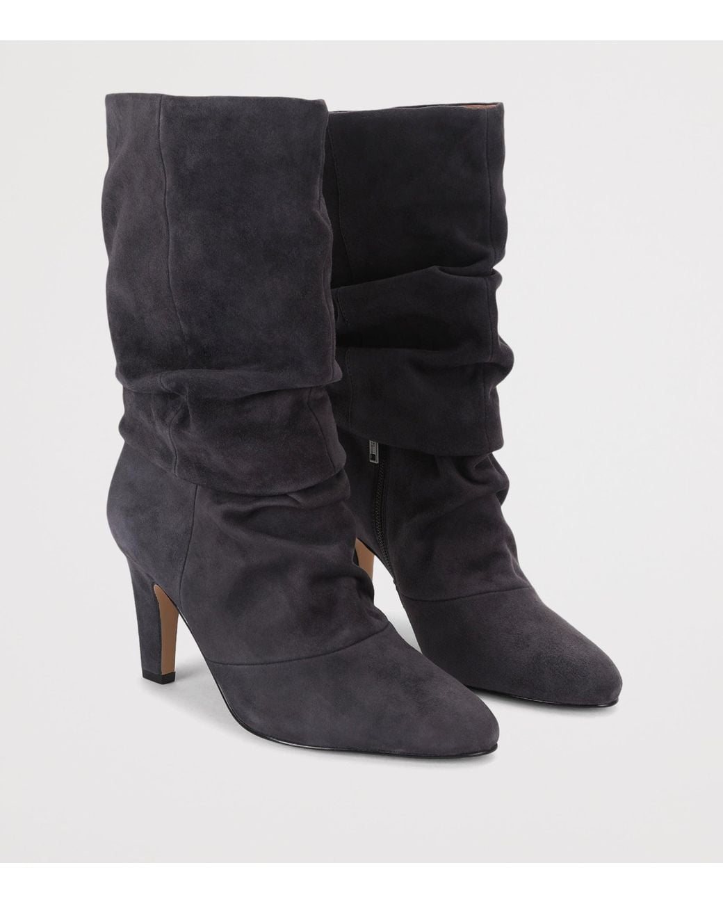 Kurt Geiger Black Suede Barb Slouch Boots