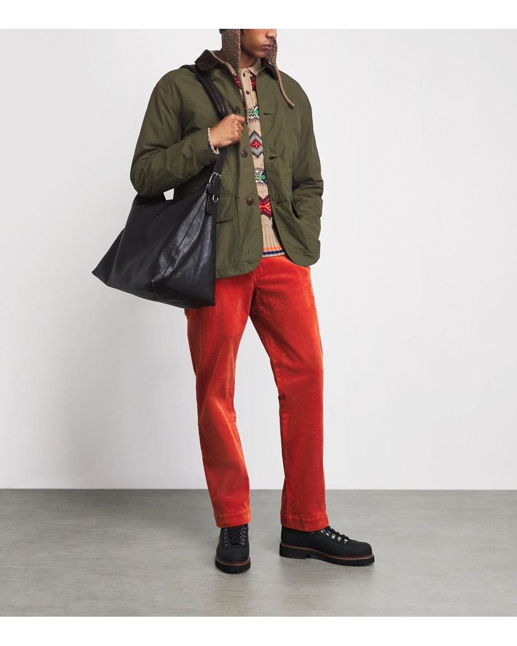 Polo Ralph Lauren Green Cotton Patchwork Oilcloth Jacket for men