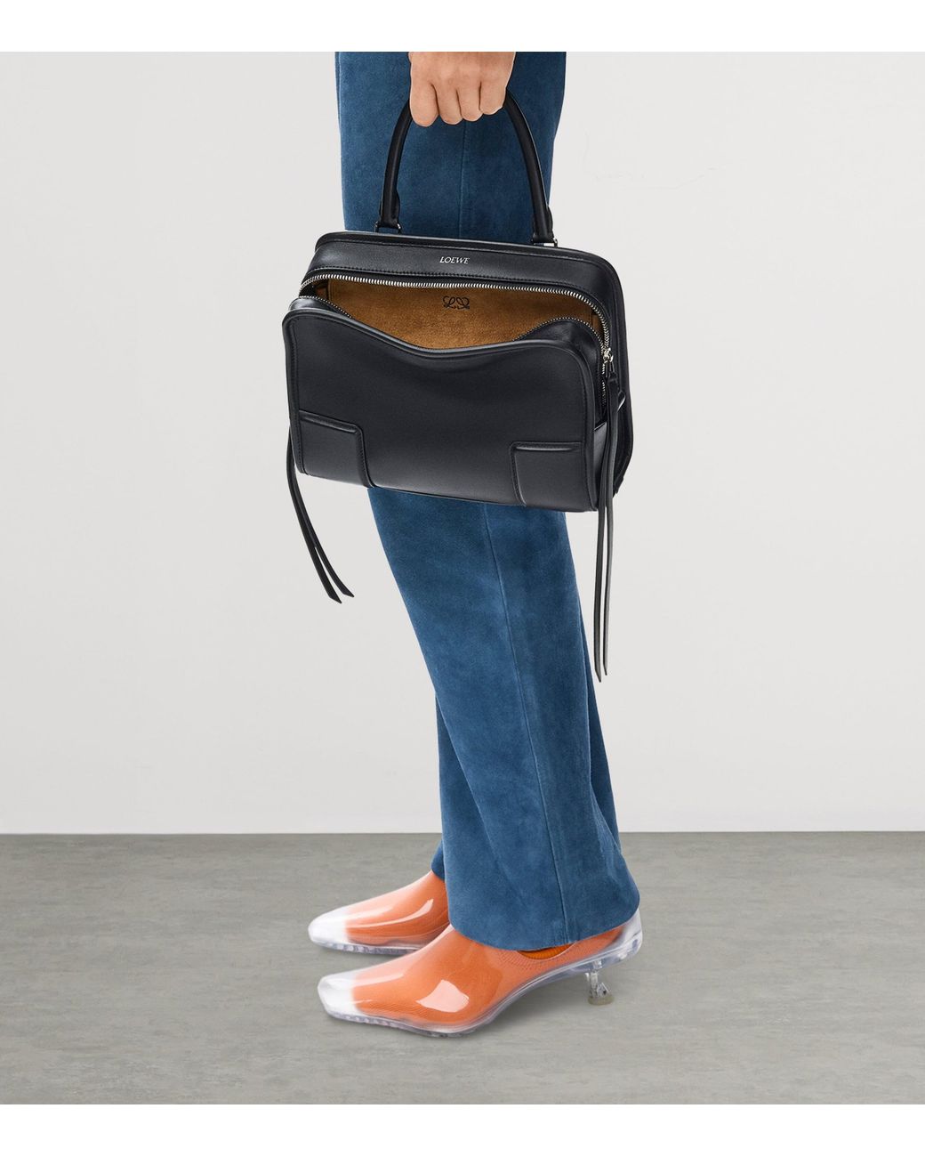 Loewe Black Small Leather Amazona 180 Top-Handle Bag
