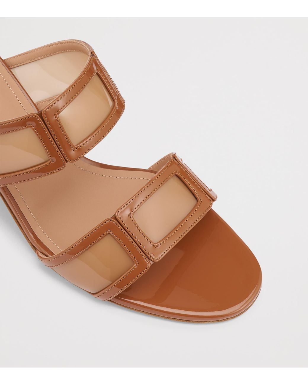 Malone Souliers Brown Leather And Pvc Loulou Heeled Mules 45
