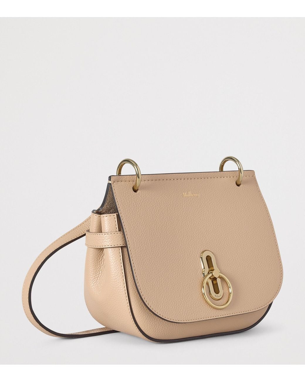 Mulberry Natural Small Leather Amberley Satchel Cross-Body Bag