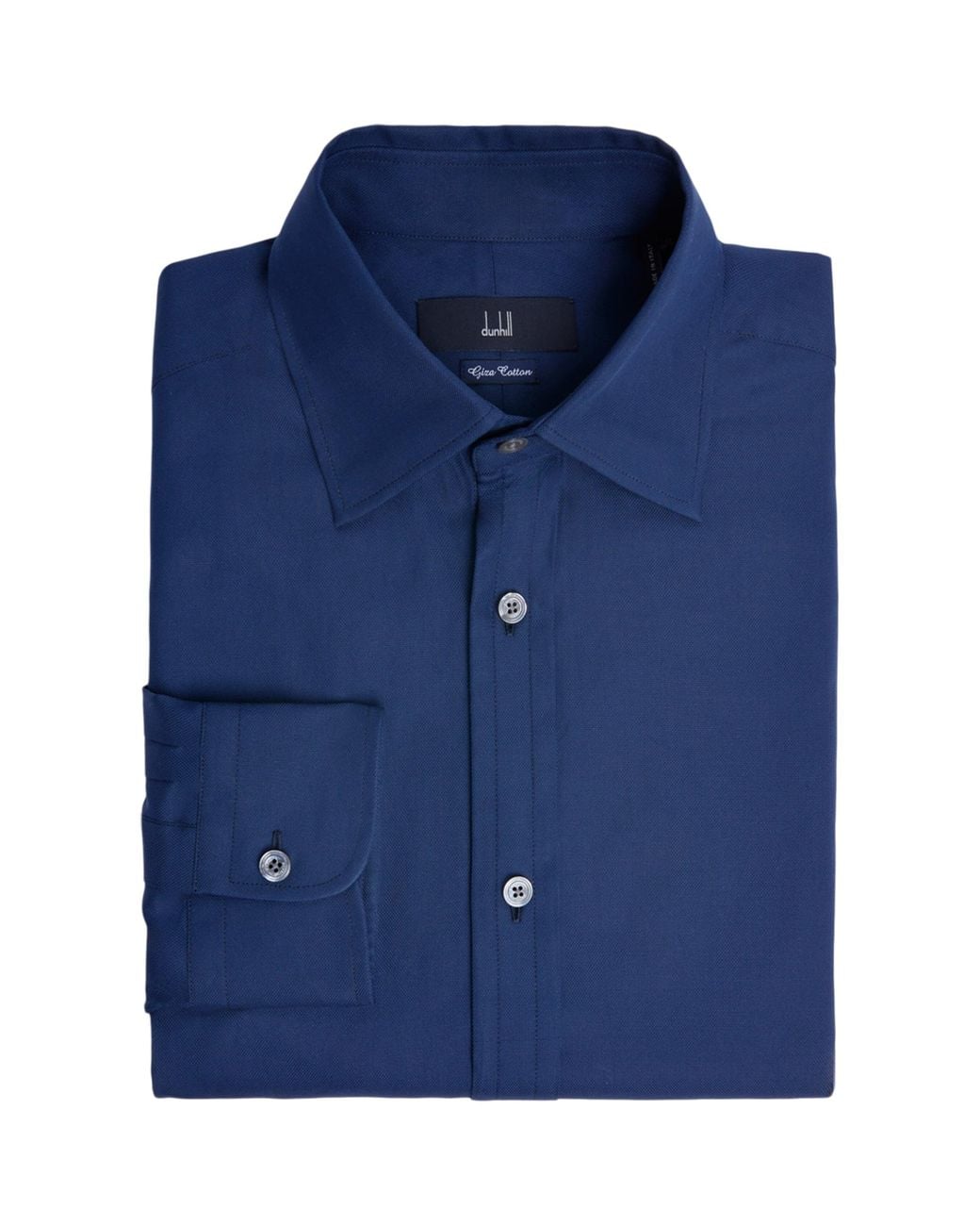 Dunhill Blue Giza Cotton Formal Shirt for men