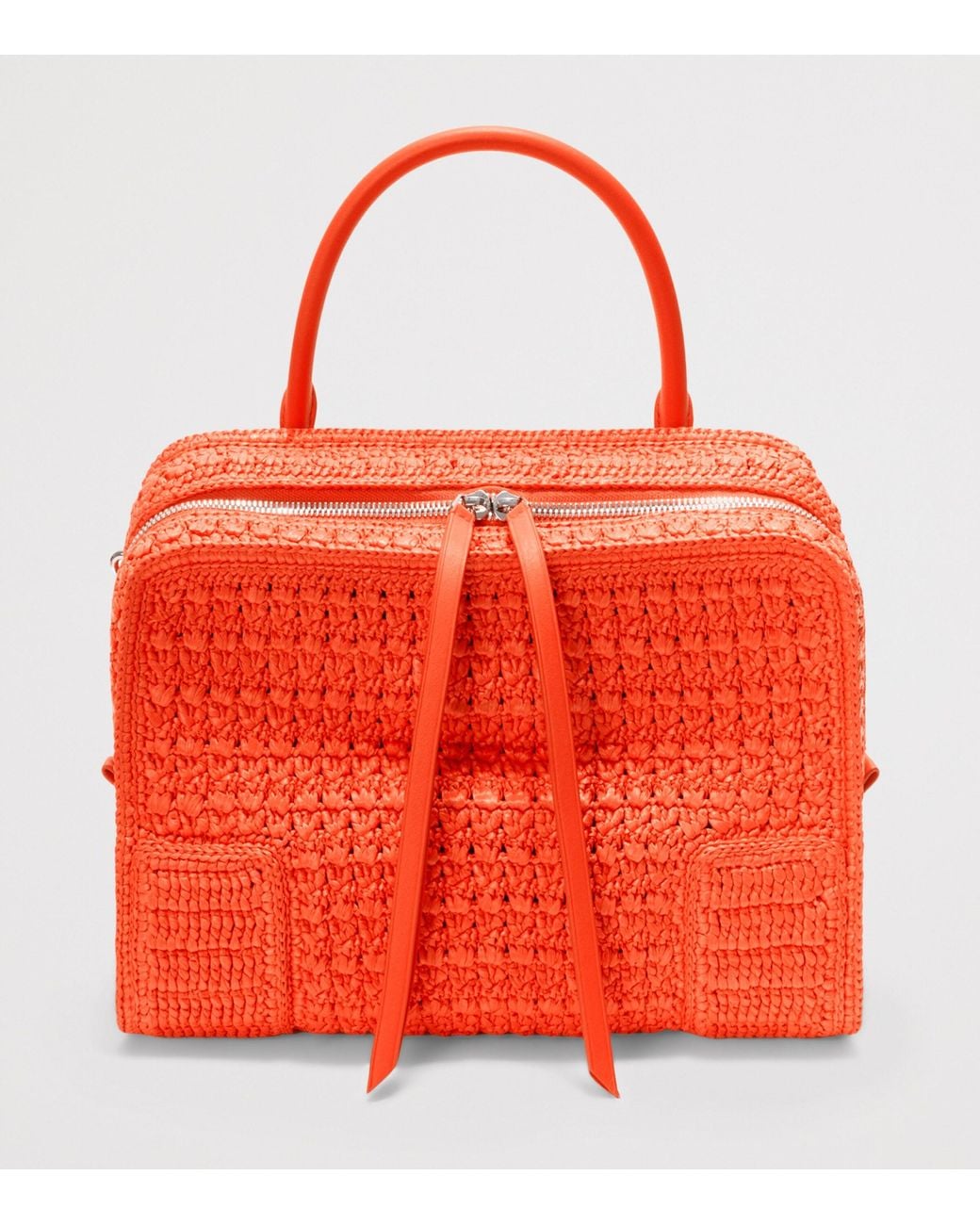 Loewe Red X Cosima Von Bonin Medium Crochet Amazona 180 Lazy Crab Top-Handle Bag