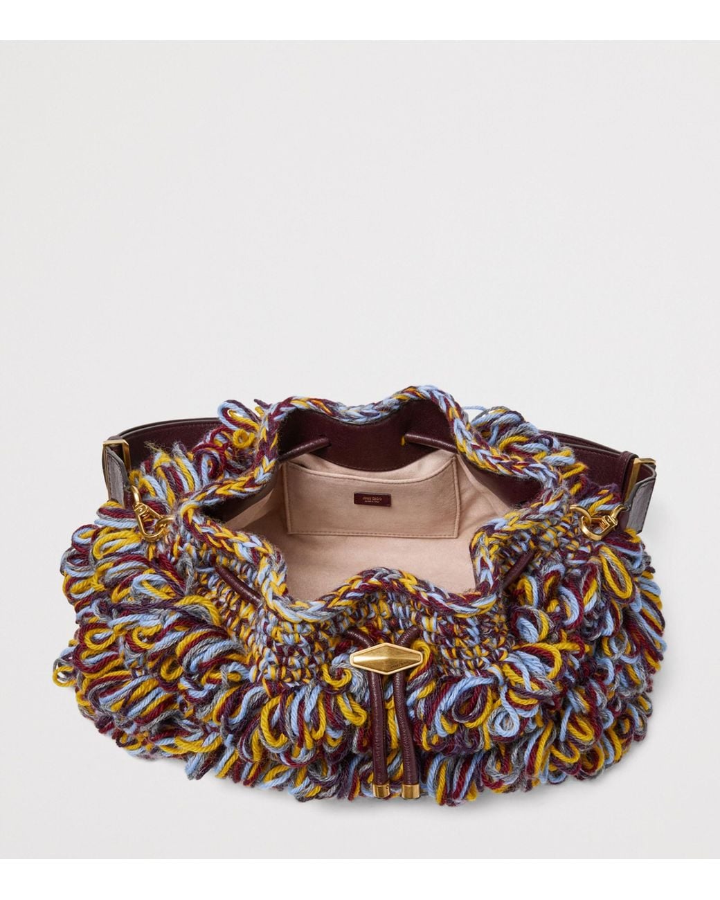 Jimmy Choo Brown Crochet Bon Bon Shoulder Bag